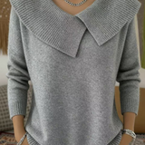Caroline – Pull élégant en maille avec col distinctif