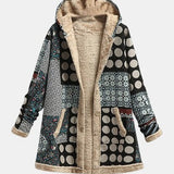 Renée | Veste en polaire rétro monochrome avec motif à pois