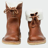 Berta | Bottes en Cuir Imperméables avec Doublure en Laine