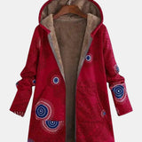 Micheline | Veste sherpa avec motif tribal
