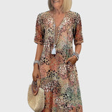 Bella | Robe Midi Florale Élégante