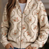 Danielle - Imprimé Crème de Vigne Florale Délicate