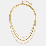 Collier Doré à Chaînes Multistrates