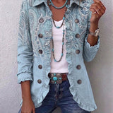 Brigitte | Veste Plissée Imprimé Paisley Vintage