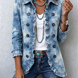Michèle | Veste Botanique Vintage Boho Dégradé Volants