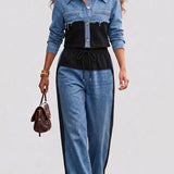 Danielle | Ensemble Veste Cropped et Pantalon Large