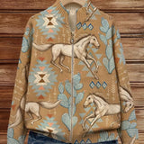 Kaitlyn - Cardigan zippé Cactus et Cheval du Désert