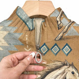 Kaitlyn - Cardigan zippé Cactus et Cheval du Désert