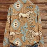 Kaitlyn - Cardigan zippé Cactus et Cheval du Désert