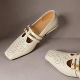 LYNN | MARY JANES EN CUIR AVEC DOUBLE BRIDE