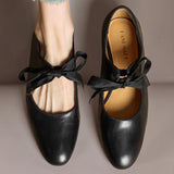 LIEKE | BALLERINES EN CUIR AVEC NŒUD