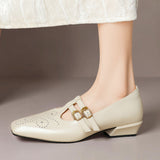 LYNN | MARY JANES EN CUIR AVEC DOUBLE BRIDE