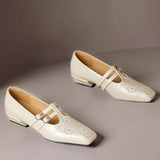 LYNN | MARY JANES EN CUIR AVEC DOUBLE BRIDE