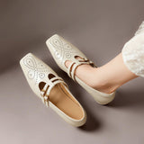 LYNN | MARY JANES EN CUIR AVEC DOUBLE BRIDE