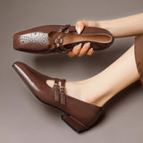 LYNN | MARY JANES EN CUIR AVEC DOUBLE BRIDE