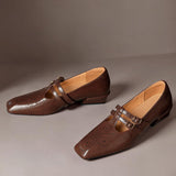 LYNN | MARY JANES EN CUIR AVEC DOUBLE BRIDE