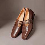 LYNN | MARY JANES EN CUIR AVEC DOUBLE BRIDE