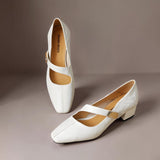 NIENKE | MARY JANES À POINTE CARREE ET BANDEAU EN OR