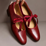 LIEKE | BALLERINES EN CUIR AVEC NŒUD
