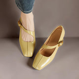 TESS | MARY JANES EN CUIR AVEC POINTE CARREE