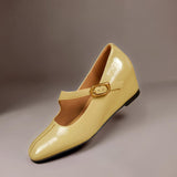 TESS | MARY JANES EN CUIR AVEC POINTE CARREE