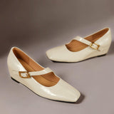 TESS | MARY JANES EN CUIR AVEC POINTE CARREE