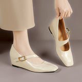 TESS | MARY JANES EN CUIR AVEC POINTE CARREE